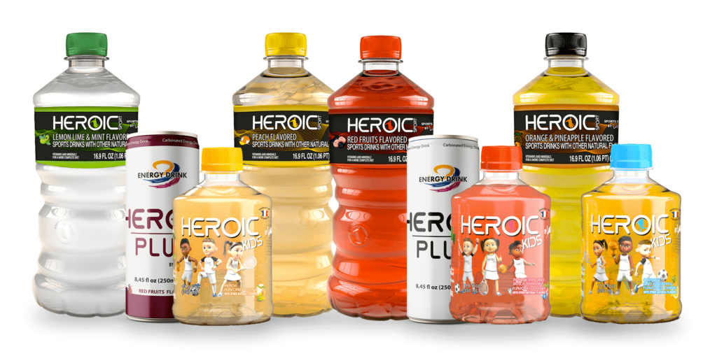 Toutes les boissons signées HEROIC LIFE sont des boissons riches en vitamine et faites de manière naturelle. Aucun colorant ni arôme artificiel, uniquement le vrai goût des fruits avec la puissance d'une boisson isotonique !